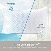 Oreillers en gel rafraîchissant ajustables pour les personnes ayant chaud la nuit, oreiller rafraîchissant et de soutien pour les dormeurs sur le côté et sur le dos, oreillers de luxe en mousse à mémoire de forme déchiquetée
