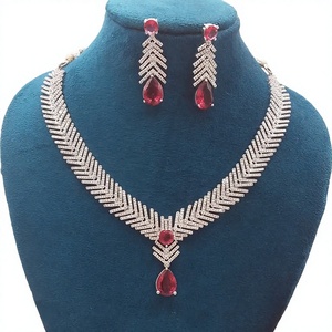 High Quality AD Diamond <b>Jewellery</b> <b>set</b> for Party Functions Wedding Use from <b>Indian</b> Suppliers Earrings - Product Image 3