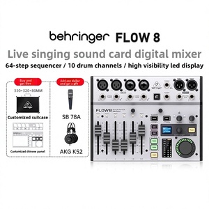 BEHRINGER/Behringer FLOW8 Mezclador de Tarjeta de Sonido Digital Profesional para Transmisión <span class=keywords><strong>en</strong></span> <span class=keywords><strong>Vivo</strong></span> y Grabación con Efectos - Product Image 1