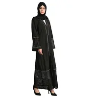 Оптовая продажа, сари, Исламская черная одежда, хиджабы 2021, кардиган, абайя, мусульманские платья Дубая