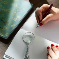 Carnet A5 à couverture rigide, ligné, avec reliure spirale, logo imprimé, collection d'art Van Gogh « Fleurs d'amande » – Be Online