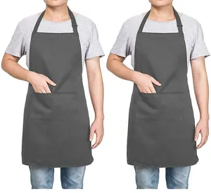 Delantal de algodón y poliéster con impresión personalizada para Chef, Logo de cocina, café, impermeable, sublimación, venta al por mayor