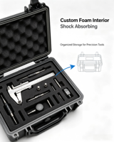 Boîte de rangement d'outils en plastique robuste à double boucle, portable, pour électricien domestique, organisateur d'outils d'entretien 2121