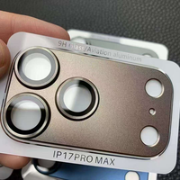 Protection d'objectif d'appareil photo en verre trempé métallique pour iPhone 17 Pro Max, protection d'objectif en verre pour iPhone 17 Air, protection d'objectif en verre pour iPhone 18 Pro Max
