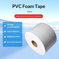PVC-Schaumstoffband mit Hoher Haftung für Tür- und Fensterabdichtung, Stoßdämpfung, Lärmschutz, Druckbeständigkeit, Starker Grauer Weißer Klebstoff