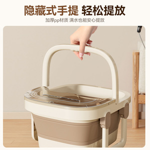 Bañera Plegable para Pies con Función de Masaje, Recipiente Profundo, Portátil, para Uso Doméstico y en Dormitorios, Material de Polipropileno - Product Image 5