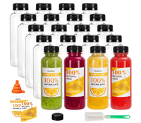 Botol jus teh susu plastik bening kelas makanan bebas Bpa jus hewan peliharaan plastik penjualan terbaik Moq kecil 500ml 1L cetakan layar CN;GUA