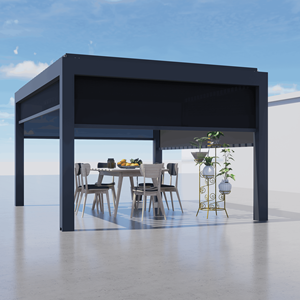 Bioclimatic เพอร์โกลาลานอลูมิเนียมกันน้ำสำหรับสวนกลางแจ้งบานเกล็ดหลังคาศาลากลางแจ้ง - Product Image 5