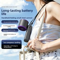 Ventilateur portable sans pales soigneusement sélectionné, mini, pliable, rechargeable par USB, à suspendre au cou, humidificateur, pour l'exportation