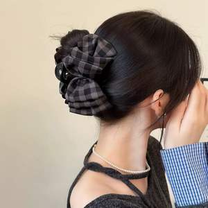 กิ๊บติดผมผ้าลายสก็อตเกาหลีขนาด 11 ซม. สำหรับผู้หญิง ตกแต่งผมในชีวิตประจำวัน - Product Image 3