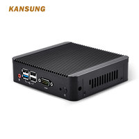 KANSUNG — Mini PC portable x86, processeur quad-core, 4 go Ram, 32 go SSD, double Nic, carte unique, x1900, way, sans ventilateur, ordinateur de bureau