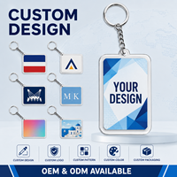 Porte-clés en acrylique personnalisé avec drapeau national, souvenir touristique USA/UK, prix de gros