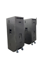 Haut-parleur passif professionnel en bois à double gamme complète de 15 pouces avec système de sonorisation audio à moyenne et longue portée en néodyme