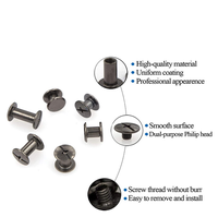 Vis Chicago métriques, rivets de fixation M3-M10 en acier inoxydable zingué pour ceintures en cuir