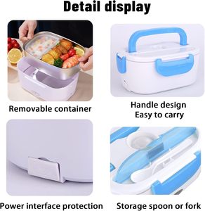 110V/220V Home Self Heating Lunch <b>Box</b> Electric Lunch <b>Box</b> Portable Mini - Product Image 4