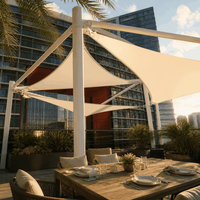 Tente extensible résistante aux UV pour aménagement paysager avec panneaux d'extension modulaires pour terrasses de restaurants