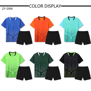 Kaos Pria Dewasa Cepat Kering Lengan Pendek Set Jersey Sepak Bola Pria 100% Poliester Sweatshirt Jersey Sepak Bola Musim Panas - Product Image 1