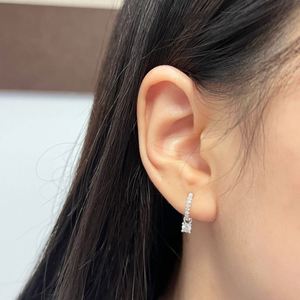 Dylam Elegance Design Fine <b>Top</b> Jewelry 925 Sterling Silver Dangle D VVS1 Moissanite Stone Hoop <b>Earrings</b> for Women Daily Wear - Product Image 3