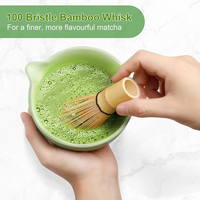   Kit de Cérémonie du Thé Matcha Haut de Gamme : Fouet et Bol en Céramique Chawan pour un Matcha Vert de Qualité Supérieure