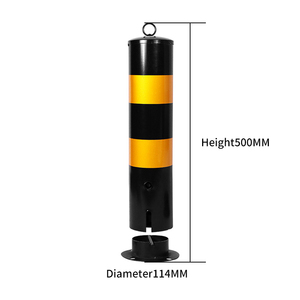 Bolardos de Seguridad Removibles de Acero para Tráfico de Alta Calidad, Postes de Seguridad Rentables con Cinta Reflectante - Product Image 2
