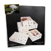 Cajas de Dulces Navideñas Yifan ST0924, Diseño Impermeable con Laminado Mate, Plegables, Aptas para Alimentos, 300gsm, Blancas