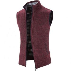 Autumn and Winter Men's Sweater Vest Large Size Loose Casual <strong>Sleeveless</strong> Plus Velvet Thickened Sweater Vest - Product Image 3