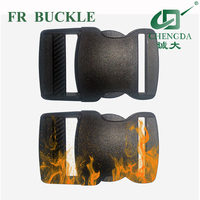 Boucle ignifuge certifiée UL et bouton-pression en plastique ignifuge Retang 260 ° Combinaison de protection C pour FR, vêtements de travail de sécurité