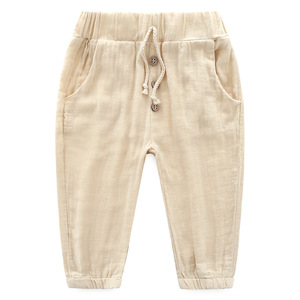 Best Selling Premium Boys Solid Color Cotton Double-layer Yarn Casual Pantyhose <b>Turkey</b> Pants for Kids - Product Image 6