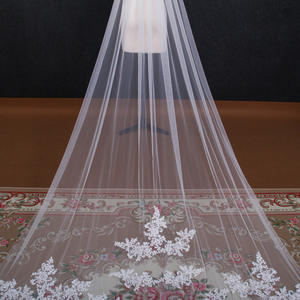 Voile de fuite en os de voiture de trois mètres de fil de maille douce de haute qualité avec peigne en métal monocouche Plus pour voiles de mariée - Product Image 5