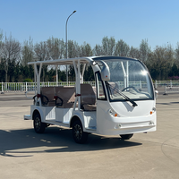 Bus électrique de tourisme entièrement fermé à 14 places, batterie lithium 96V, moteur AC, pour attraction touristique