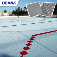Dalles de sol pour terrains de hockey intérieurs et extérieurs - Dalles de sol sportives suspendues en PP, écologiques, certifiées FIBA, pour patinage sur roulettes
