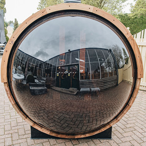 Diseño popular Vista panorámica de vidrio Barril Sala de <span class=keywords><strong>sauna</strong></span> de vapor al aire libre para jardín <span class=keywords><strong>Spa</strong></span> - Product Image 5