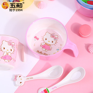 Wuhe Childrens Melamine Bowl Cartoon Design Anti Drop Baby Food Bowl 0-12 Months Household Use - Product Image 2