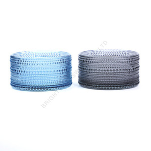 Vasi per Candele Vuoti di Lusso a <span class=keywords><strong>Bocca</strong></span> Larga con 3 Stoppini, <span class=keywords><strong>in</strong></span> Vetro Goffrato, Placcati <span class=keywords><strong>Oro</strong></span> e Argento, con Coperchi e Confezione Scatola - Vendita all'Ingrosso - Product Image 4