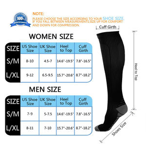Livraison immédiate <span class=keywords><strong>Bas</strong></span> de compression Vente en gros 20-30 MmHg Chaussettes Hommes Femmes Fit for Outdoor Running Enceinte Infirmières <span class=keywords><strong>Bas</strong></span> de genou - Product Image 6