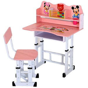 Mesa de Estudio <span class=keywords><strong>Infantil</strong></span> de Altura Ajustable con <span class=keywords><strong>Escritorio</strong></span> Individual y <span class=keywords><strong>Silla</strong></span> Escolar Económica para Niños - Product Image 5