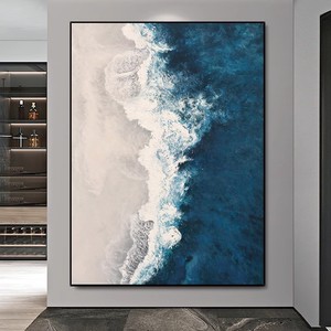 Pintura al Óleo Abstracta Pintada a Mano, Enmarcada, Moderna y Minimalista, Decoración de Pared para Sala de Estar o Sofá - Product Image 3