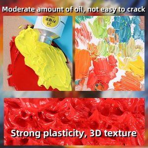 Peintures à l'huile non toxiques en gros pour travaux d'art promotionnels, ensemble de peinture à l'huile de 46 ml pour toile et papier pour étudiants - Product Image 2