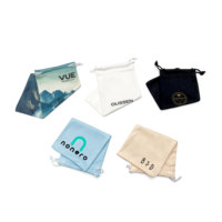 Étui à lunettes de soleil classique rectangulaire personnalisé 18*9cm, pochette en microfibre, sac à lunettes avec cordon de serrage, emballage de luxe pour lunettes