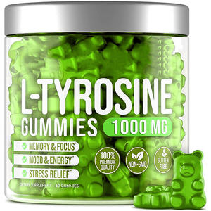 OEM/ODM Bonbons gommeux végétaliens <span class=keywords><strong>L</strong></span>-Tyrosine 1000mg Gommes énergétiques anti-stress Gummies - Product Image 1