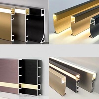 Garniture décorative Plinthe en alliage d'aluminium Plinthe Bandes d'angle en aluminium Bandes de couverture de transition pour plancher
