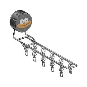 ราวตากผ้าติดผนังรูปฉลามทะเล สแตนเลส พร้อมที่หนีบหลายตัว สำหรับถุงเท้า ชุดชั้นใน หมวก ตุ๊กตา - Product Image 5