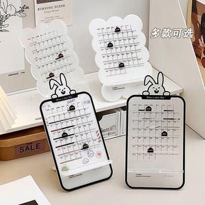 Lịch Vạn Niên Bằng Acrylic Sáng Tạo 2023 Với Giá Đỡ Điện Thoại Di Động Khóa Trượt Hoạt Hình Dễ Thương Lịch Để Bàn Trang Trí - Product Image 3