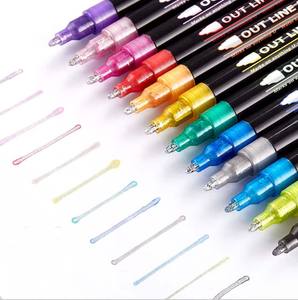 Stylos marqueurs de contour magiques, scintillants, couleurs, nouveau Style, pour la fabrication de cartes, scrapbooking, peinture, pièces - Product Image 1