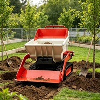 MINIELEPHANT Dumper chenillé, mini véhicule de transport, pompe hydraulique diesel PWG, chargeur frontal, transporteur chenillé auto-chargeur
