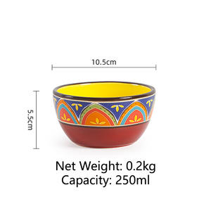 Juego de Vajilla de Cerámica de Gran Tamaño Estilo Tunecino, Tazones Pintados a Mano para la Cena, para el Hogar - Product Image 6