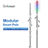Gebosun Rond en Acier RVB Personnalisation de Lumières Extérieures Intelligentes Lampadaire Intelligent