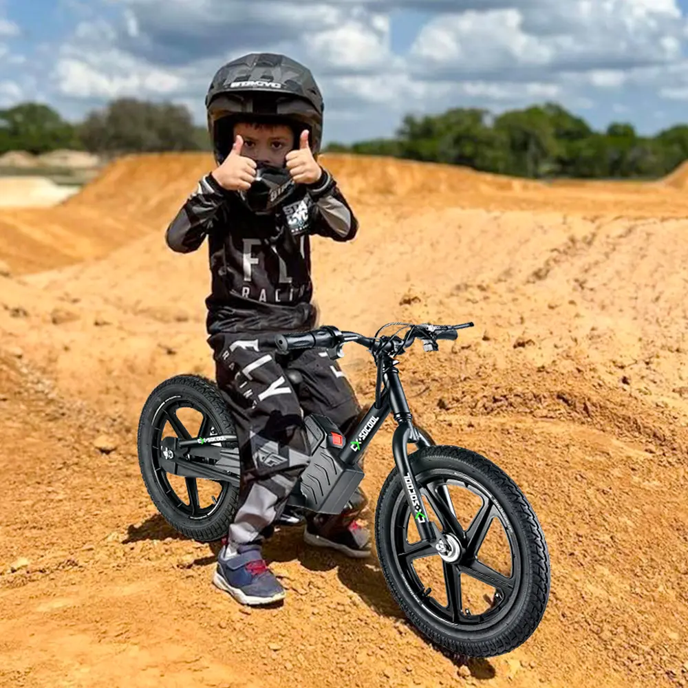 Custom Bmx Race Mini Gemotoriseerde Push Kids '16 Inch 16 Inch 16 ''Motor Baby Jongen Speelgoed Kinderen E Fiets elektrische Kids Loopfiets