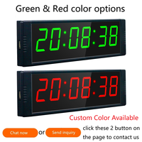 GANXIN Jam Hitung Mundur Multifungsi LED Portabel 1.5in, Timer Digital Gym Bertenaga Isi Ulang dengan Kontrol Tombol Tekan Jarak Jauh
