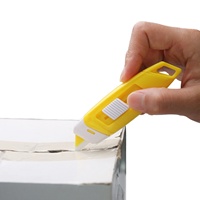 Couteau utilitaire à lame en céramique personnalisable 4 couleurs avec aimant, adapté à l'ouverture de boîtes, à l'utilisation manuelle, résistant à la rouille, couteau sûr